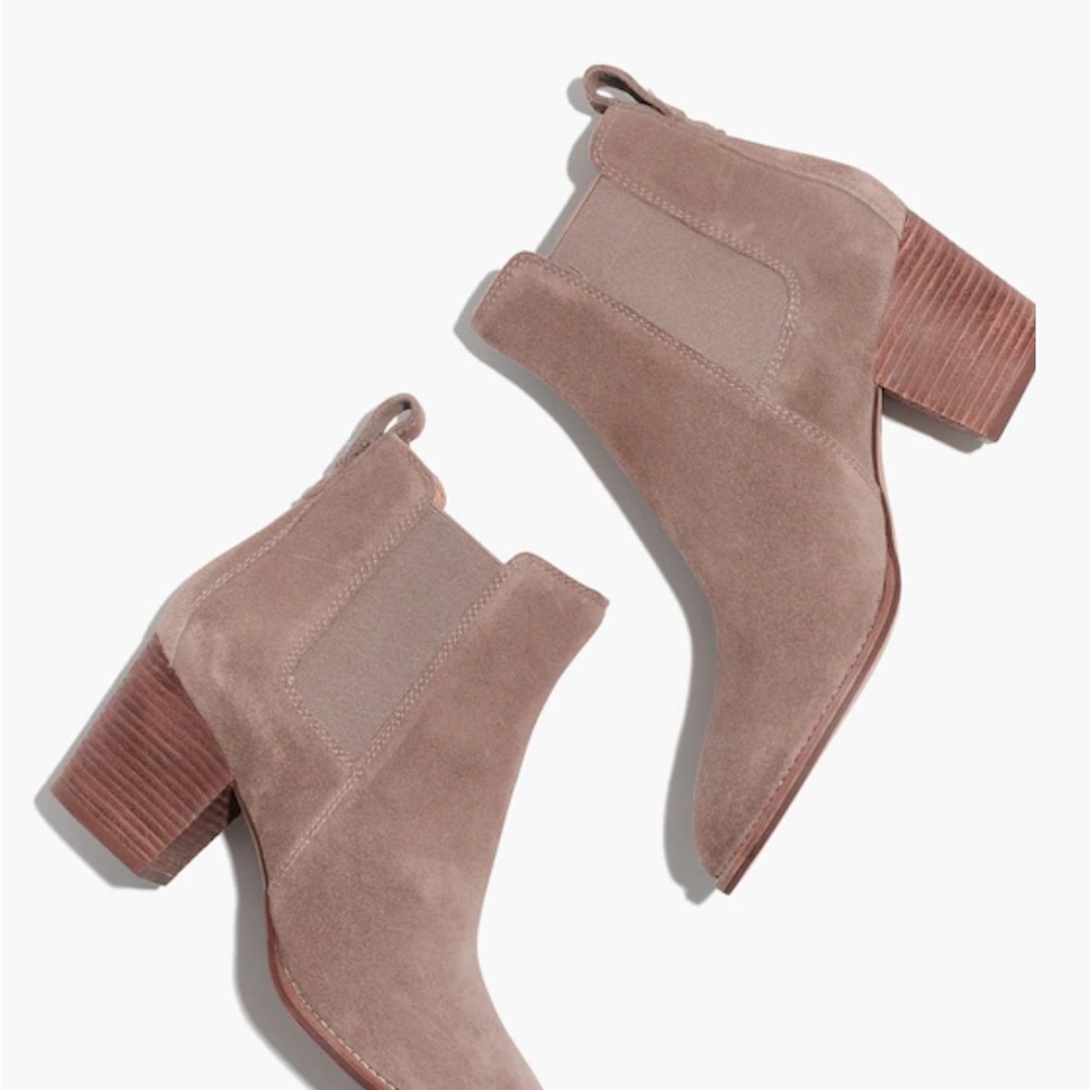 Madewell Taupe Suede Ankle Booties